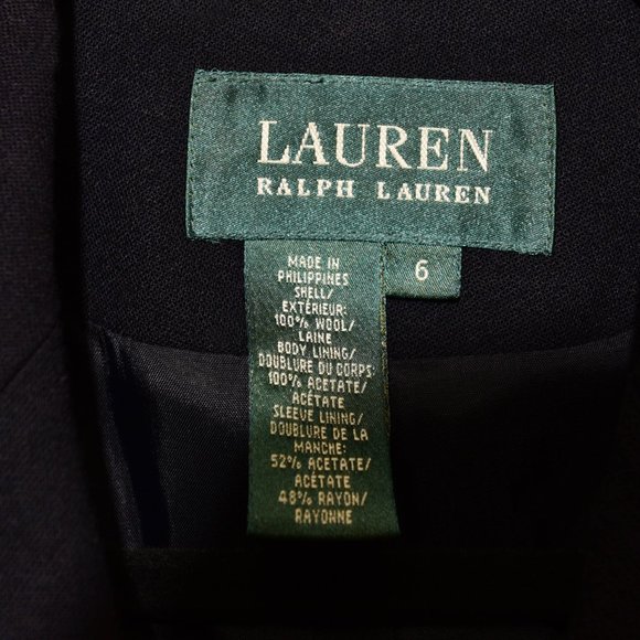 ** SOLD ** Ralph Lauren/Lauren Navy Boyfriend Jacket Size 6 - Picture 4 of 12